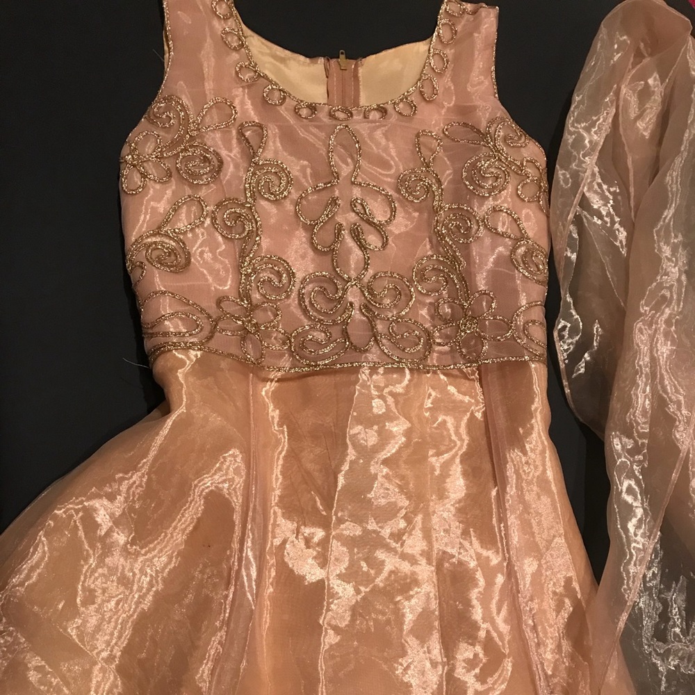 Gold long dress